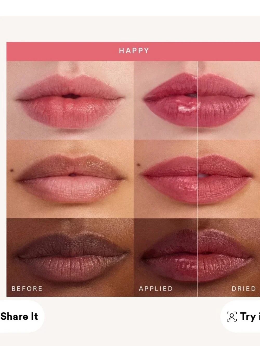 Rare Beauty Soft Pinch Tinted Lip Oil -  Color Happy